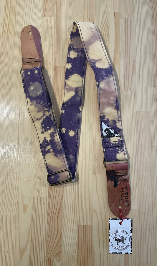 Mother Mary Company Purple Bealched Guitar Strap
